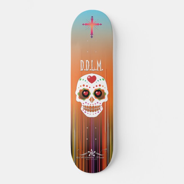 D.D.L.M. Calavera Skateboard (Vorderseite)