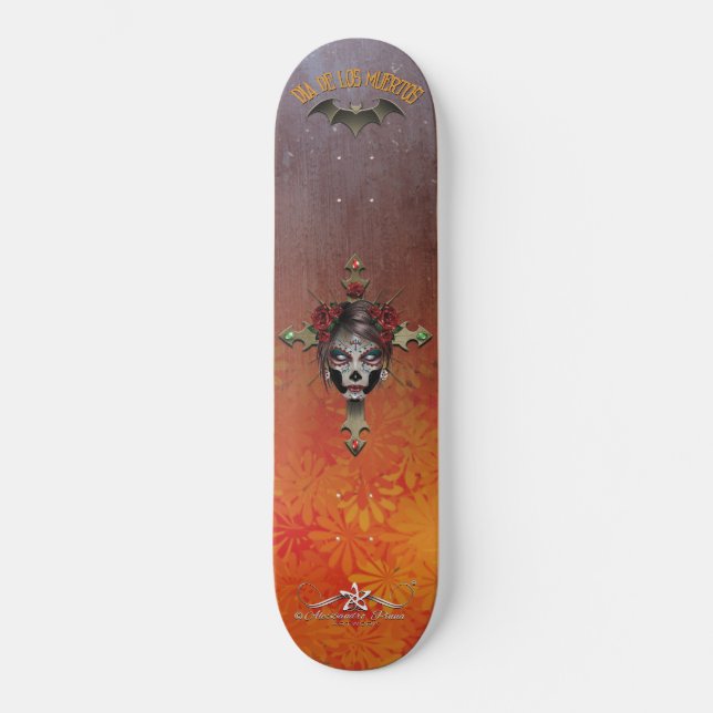 D.D.L.M. La Catrina Skateboard (Vorderseite)
