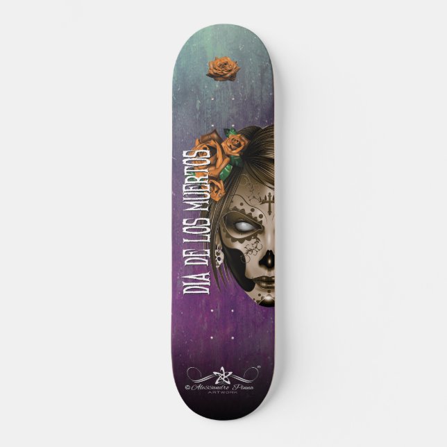 D.D.L.M. La Catrina Skateboard (Vorderseite)
