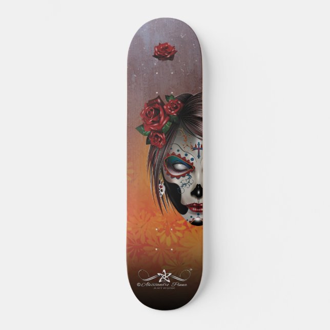 D.D.L.M. La Catrina Skateboard (Vorderseite)