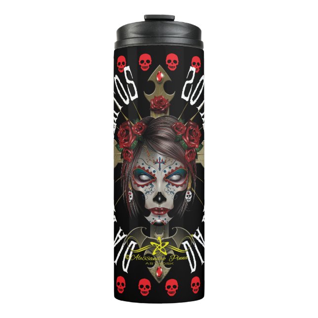 D.D.L.M. La Catrina Thermosbecher (Vorderseite)