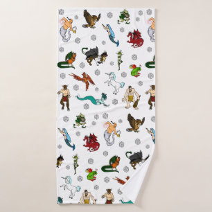 D&d-Würfel und -monster Badhandtuch Set