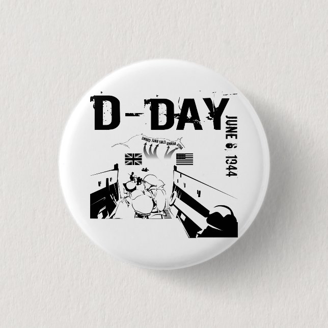 D-DAY 6. Juni 1944 Button (Vorderseite)