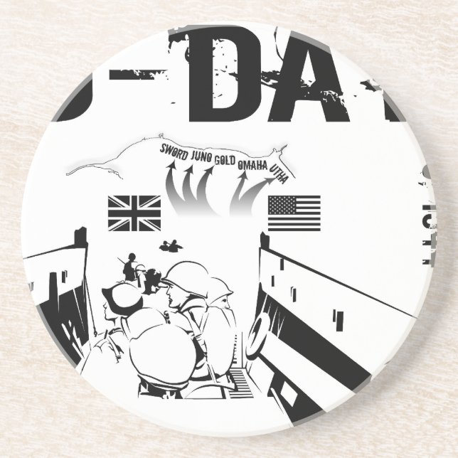 D-DAY 6. Juni 1944 Getränkeuntersetzer (Vorne)