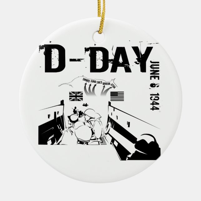 D-DAY 6. Juni 1944 Keramik Ornament (Vorne)