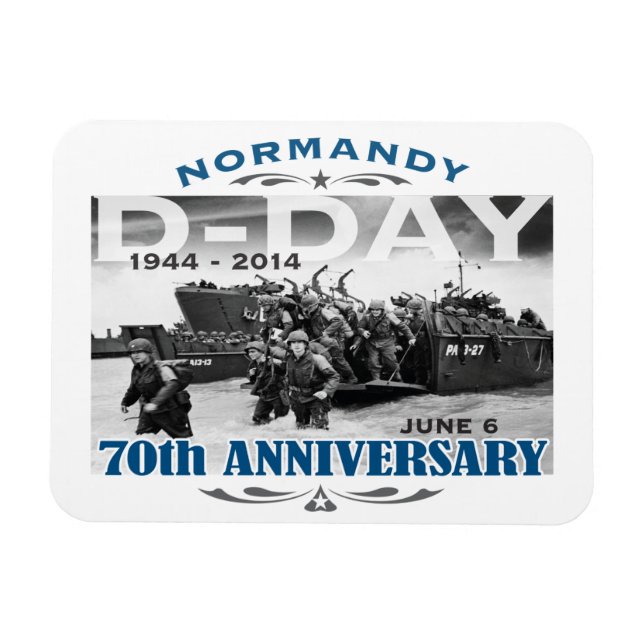 D-Day 70 Jubiläum Kampf der Normandie Magnet (Horizontal)
