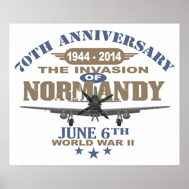 D-Day 70 Jubiläum Kampf der Normandie Poster (Vorne)