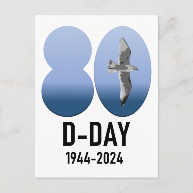 D-Day 80 - 1944-2024 Postkarte (Vorderseite)