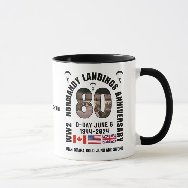 D-DAY 80 Jubiläum NORMANDY LANDINGS WW2 Tasse (Rechts)