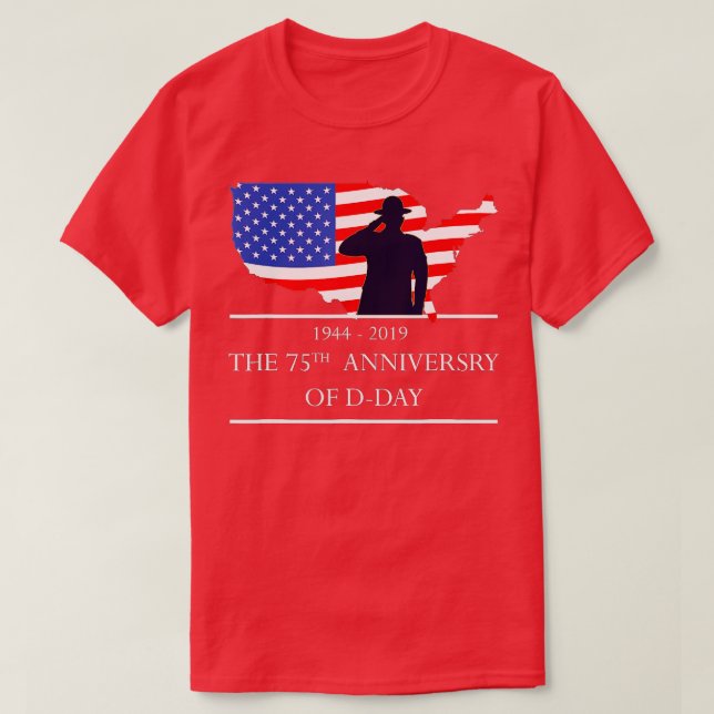 D Day Anniversary 1944 2019 Specials Jubiläum T-Shirt (Design vorne)