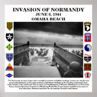 D-Day Invasion der Normandie White Background Post