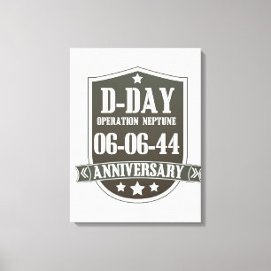 D-Day-Jubiläum-Abzeichen Leinwanddruck