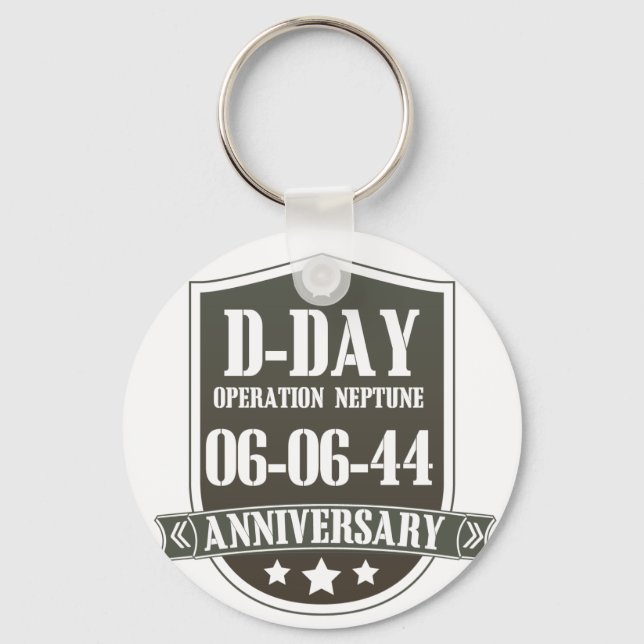D-Day-Jubiläumslogo Schlüsselanhänger (Vorderseite)