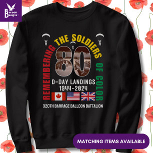 D-DAY LANDINGS 80 Jahre Jubiläumsjubiläum Farbige  Sweatshirt