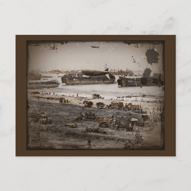 D-Day Landings Verschiedene Bilder Postkarte (Vorderseite)