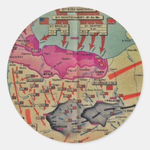 D-Day Landings Verschiedene Bilder Runder Aufkleber