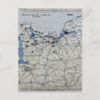 D-Day Map des Zweiten Weltkriegs 6. Juni 1944