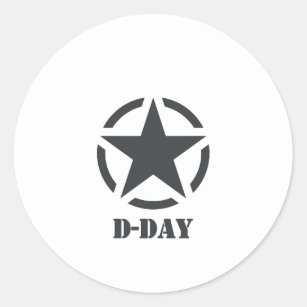 D-Day Normandie - Tag-J - Norandy Runder Aufkleber