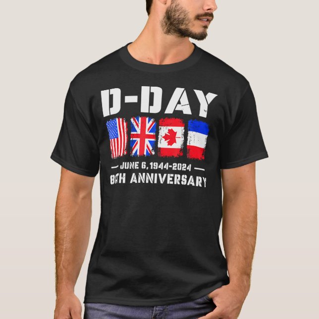 D Day Normandy Landings 80Jubiläum T Shirt 1 (Vorderseite)