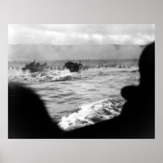 D-DAY Omaha Beach First Wave Frankreich Zweiter We Poster