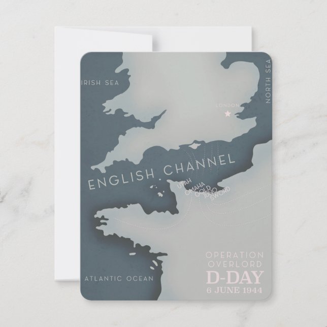 D-Day Operation überlagert Militärposter. (Vorderseite)