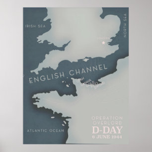 D-Day Operation überlagert Militärposter. Poster