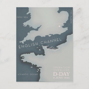 D-Day Operation überlagert Militärposter. Postkarte