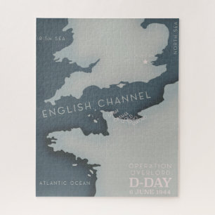 D-Day Operation überlagert Militärposter. Puzzle