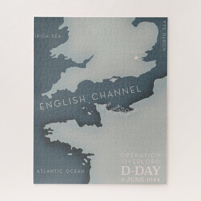 D-Day Operation überlagert Militärposter. Puzzle (Vertikal)