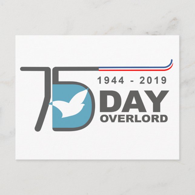 D-Day Overlord Normandie 1944-2019 Postkarte (Vorderseite)