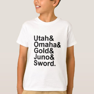 D-Day-Strände   Utah Omaha Gold Juno Sword T-Shirt