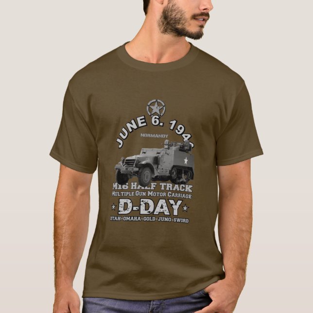 D-Day Veterans Tag M16 Halbspur  T-Shirt (Vorderseite)
