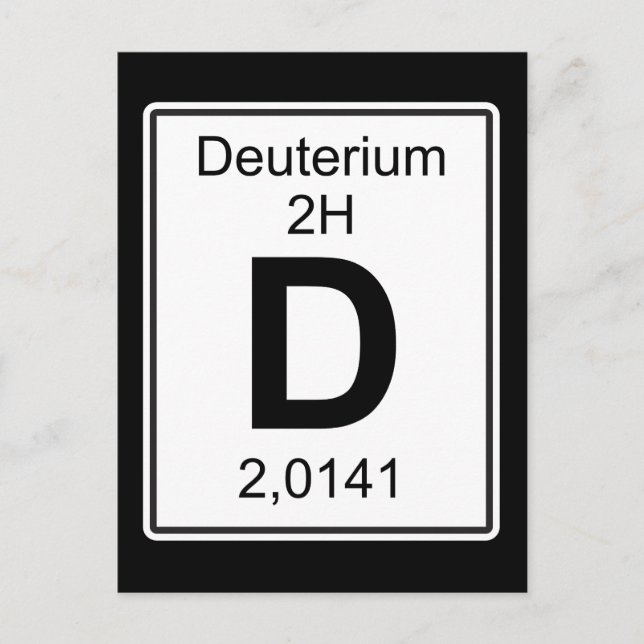 D - Deuterium Postkarte (Vorderseite)