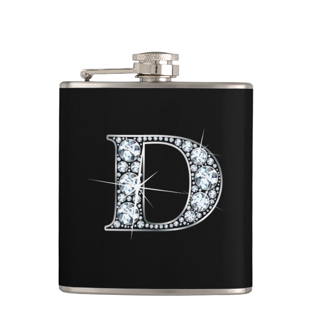 D "Diamant Bling"-Flasche Flachmann (Vorderseite)