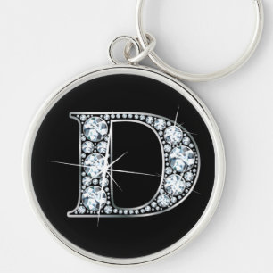 "D" Diamant Bling Schlüsselanhänger