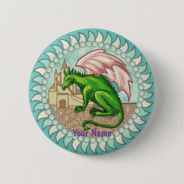 D Drachen-Pin-Button Button (Vorderseite)