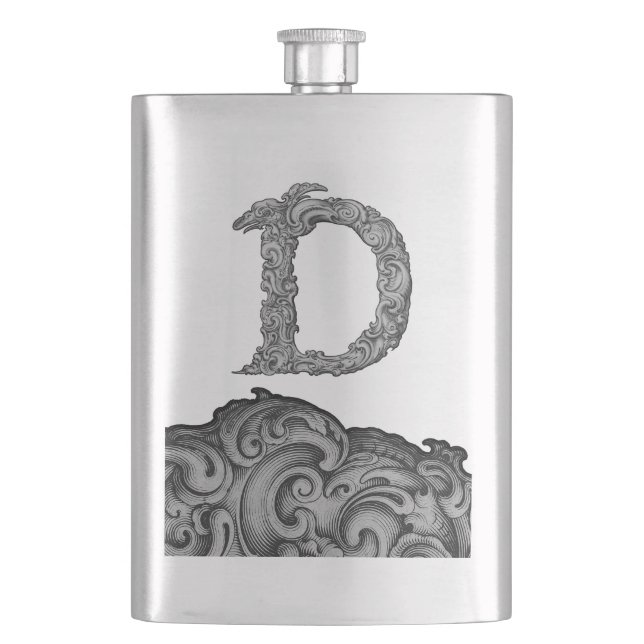 D - Falck Alphabet (Silvery) Flachmann (Vorderseite)