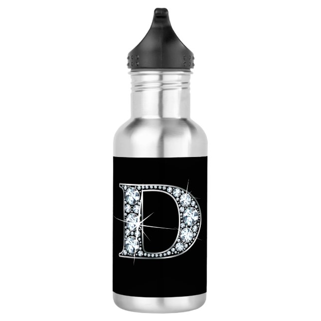 D Falsch-"Diamond" Monogram Edelstahlflasche (Rechts)