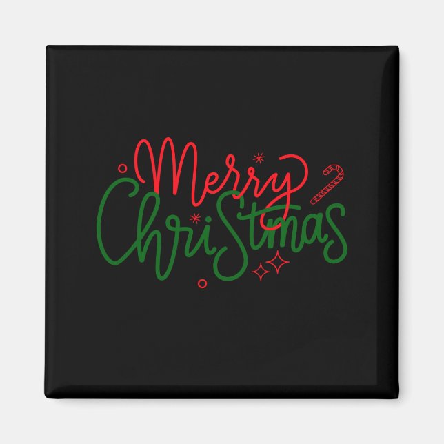 D Family Christmas Family Name  Magnet (Vorne)