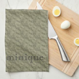 D - geprägtes Vintage-Monogramm (Gold) Handtuch