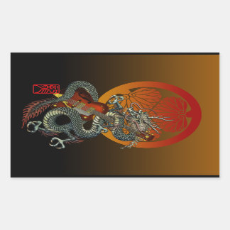 D-Guitar4 Rechteckiger Aufkleber