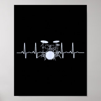 D Herzschlag Lebensader Musikliebhaber-Geschenk Dm Poster