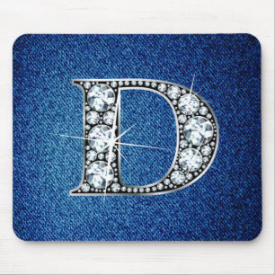D Imitate -"Diamant Bling" auf Denim Mousepad