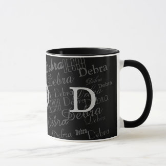 D Initial mit Namen nach benutzerdefinierten Tasse