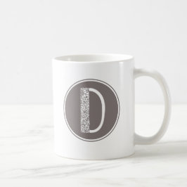 D Initiale florale Monogramm Kaffeetasse