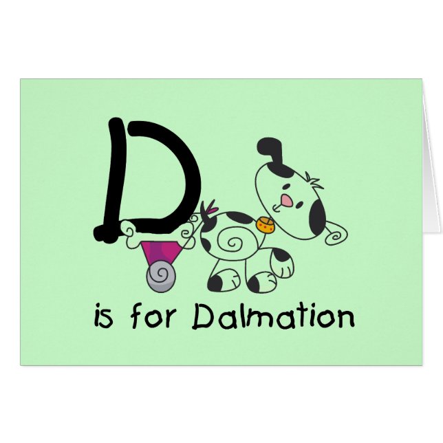 D ist für Dalmation T-Shirts und Geschenke (Vorderseite (Horizontal))