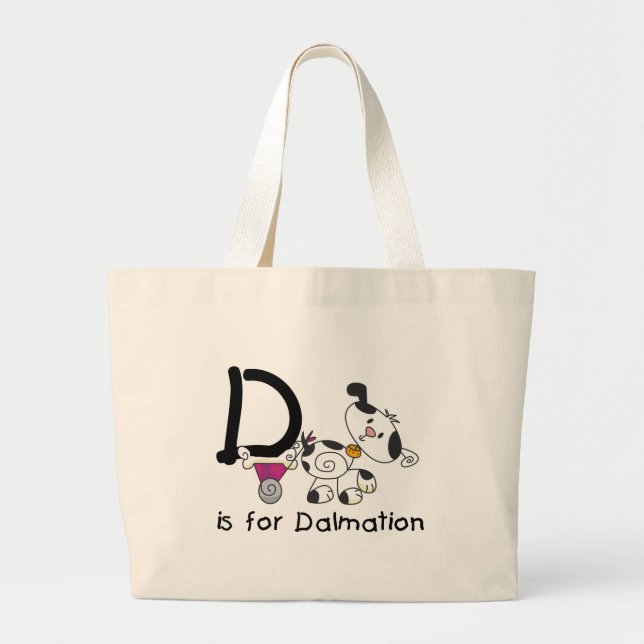 D ist für Dalmation T-Shirts und Geschenke Jumbo Stoffbeutel (Vorne)