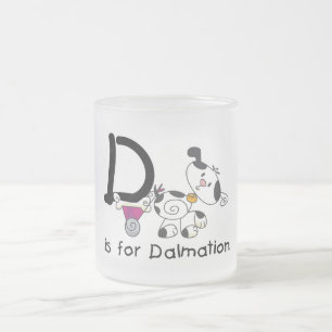 D ist für Dalmation T - Shirts und Geschenke Mattglastasse