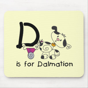 D ist für Dalmation T-Shirts und Geschenke Mousepad