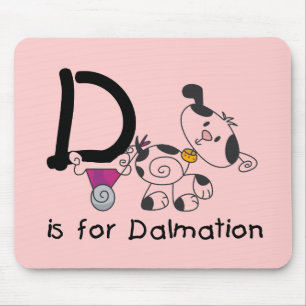 D ist für Dalmation T-Shirts und Geschenke Mousepad